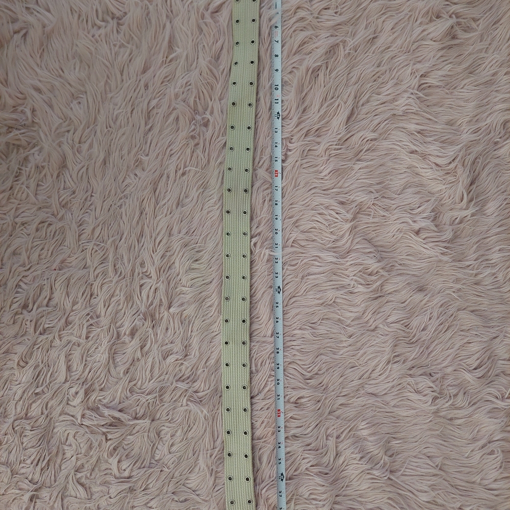 ☆Light Olive Green Fabric Belt with Metal Grommets